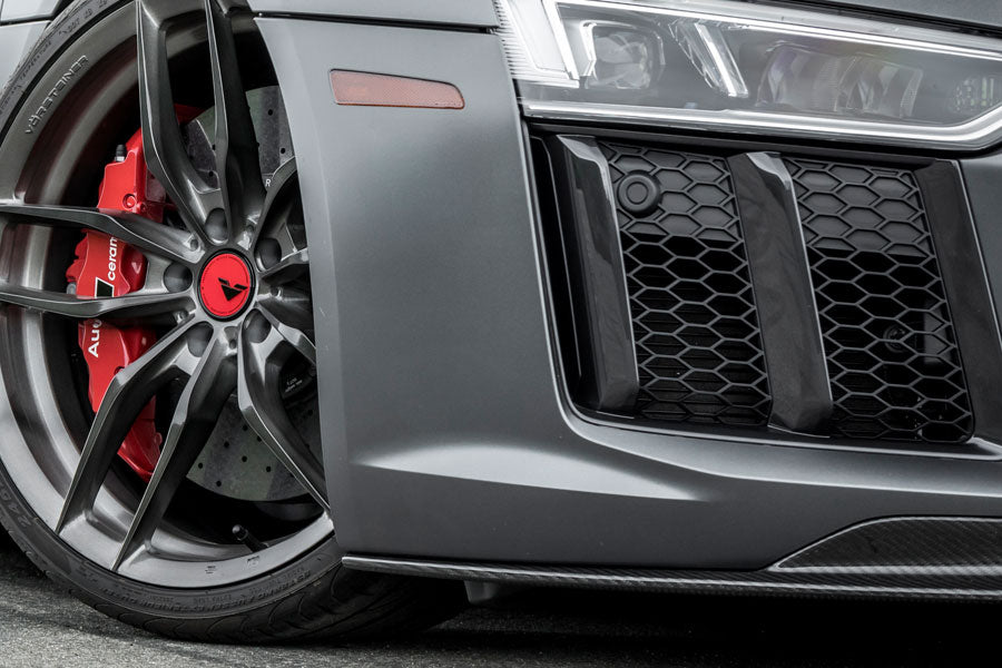 Vorsteiner VRS Aero Carbon Fiber Front Spoiler 2x2 Glossy Fits Audi R8 2017+