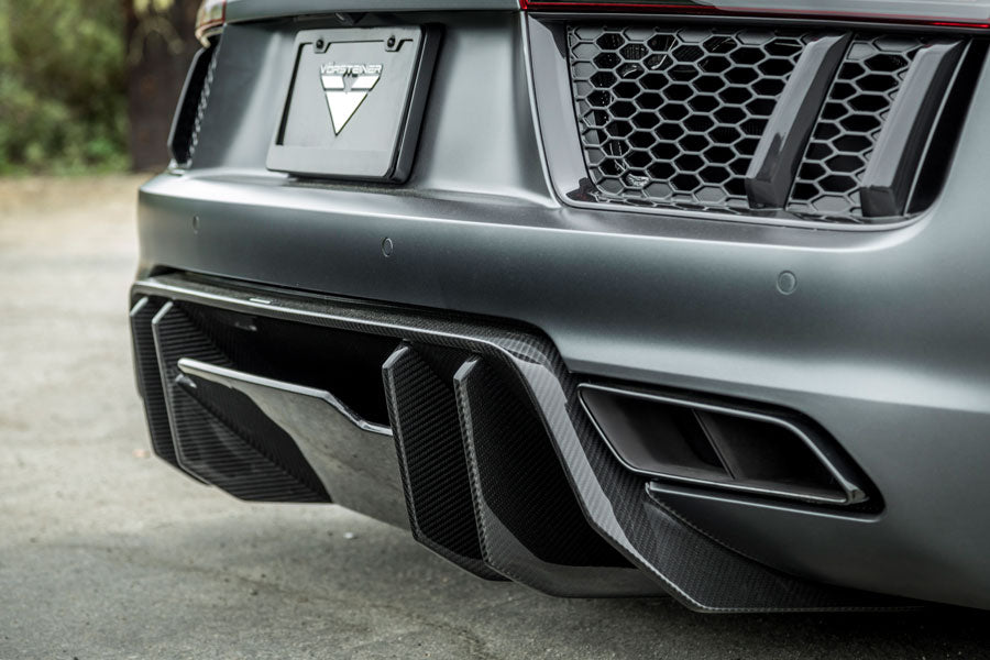 Vorsteiner VRS Aero Carbon Fiber 2x2 Rear Diffuser Fits Audi R8 2017+