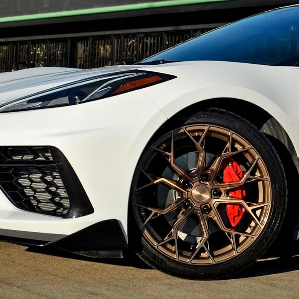 20/21" Stance SF10 Brushed Bronze 20x10 21x13 Wheels Rims Chevrolet Corvette C8 Z06 ERay