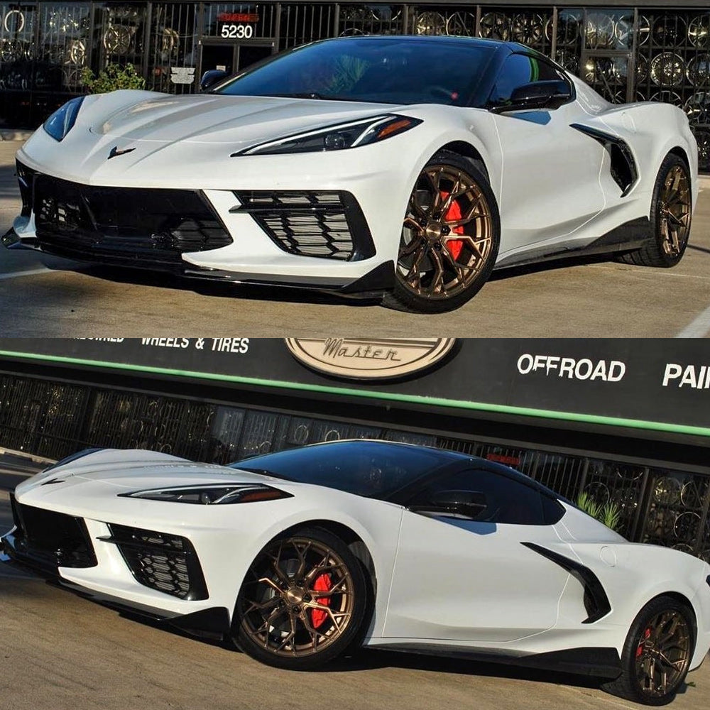 20/21" Stance SF10 Brushed Bronze 20x10 21x13 Wheels Rims Chevrolet Corvette C8 Z06 ERay