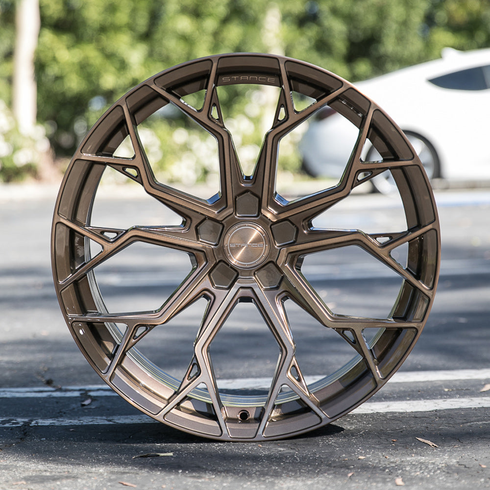 20/21" Stance SF10 Brushed Bronze 20x10 21x13 Wheels Rims Chevrolet Corvette C8 Z06 ERay
