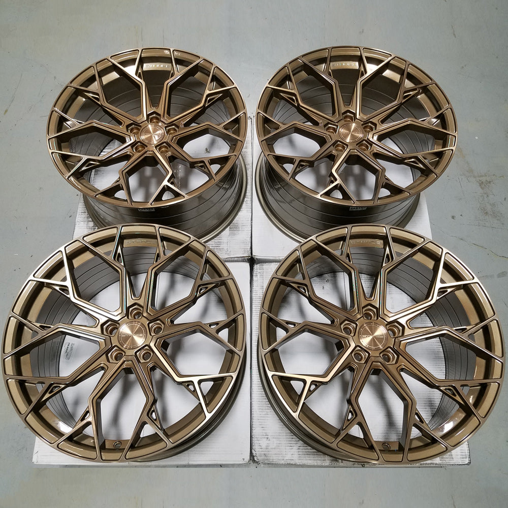 20/21" Stance SF10 Brushed Bronze 20x10 21x13 Wheels Rims Chevrolet Corvette C8 Z06 ERay