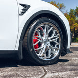 19" Rohana RFC3 Silver 19x8.5 19x9.5 Concave Wheels Rims Fits Tesla Model Y