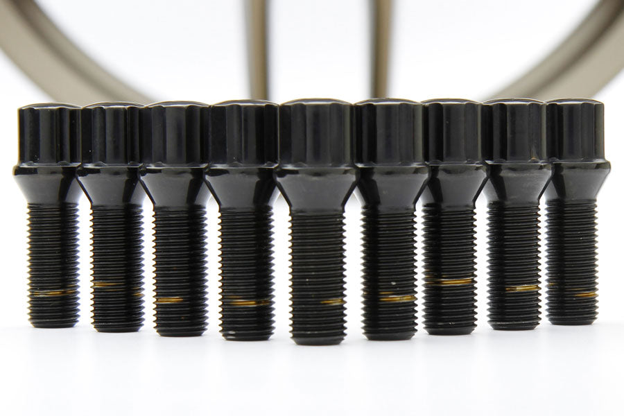 Vorsteiner 14x1.5 30mm Black Spline Lug Bolts with Key