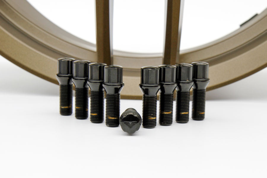 Vorsteiner 14x1.5 30mm Black Spline Lug Bolts with Key