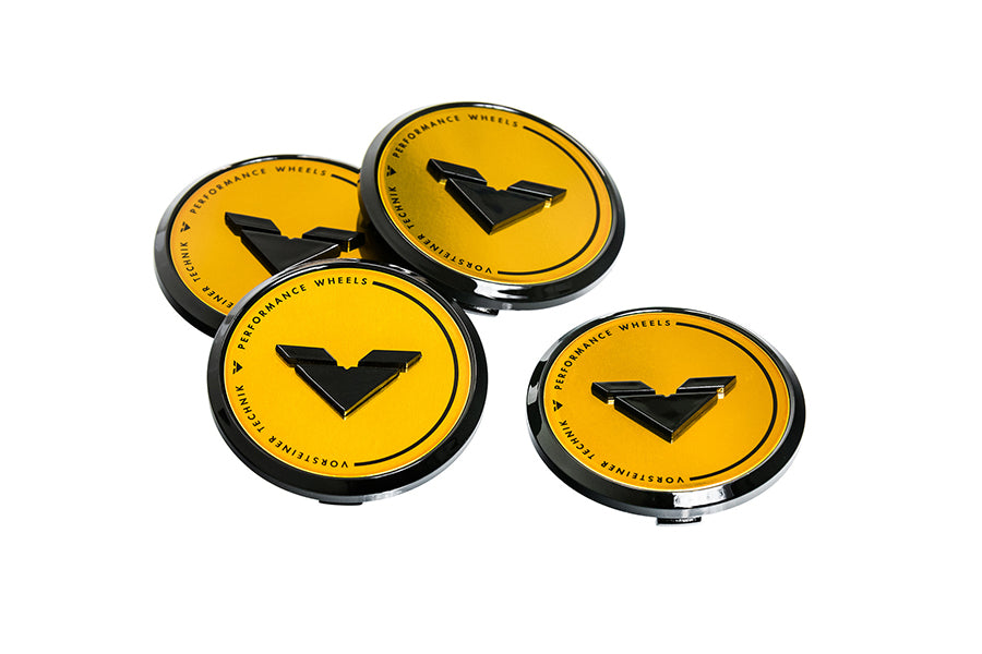 Vorsteiner Flow Forged Wheels Gold Center Caps - Set of 4