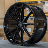 20/21" Vossen HFX-2 Black 20x9 21x12 Concave Wheels Rims Fits Chevy Corvette C8