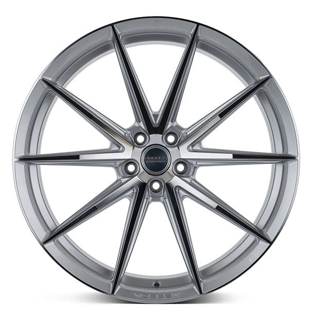 20/21" Vossen HFX-2 Silver 20x9 21x12 Concave Wheels Rims Fits Chevy Corvette C8